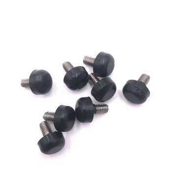 Black Round Rubber Feet With Bolt Stainless Steel